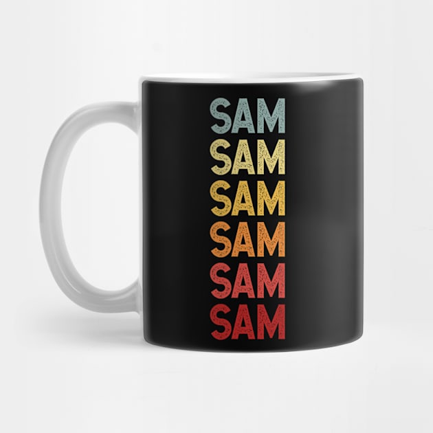 Sam Name Vintage Retro Gift Named Sam by CoolDesignsDz